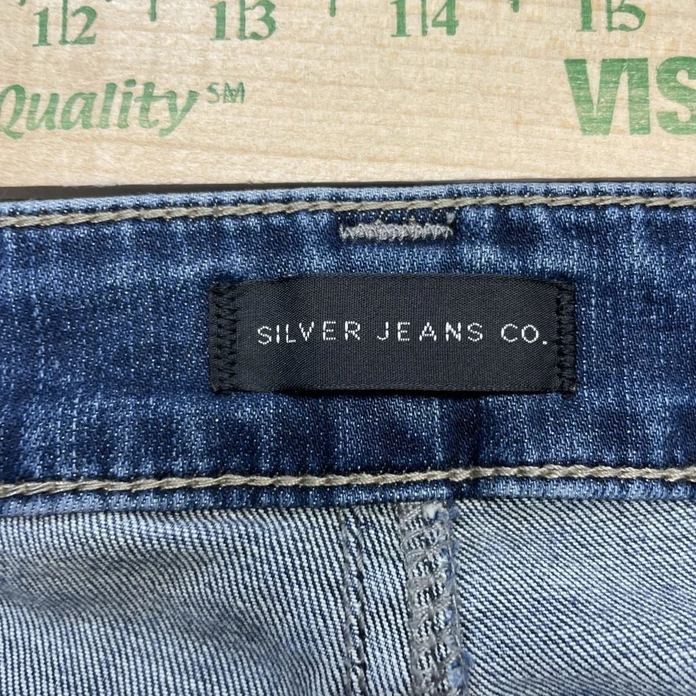 Silver Jean Co Eddie 36x30 Mens Denim Dark Wash Blue Jeans (38x31)
